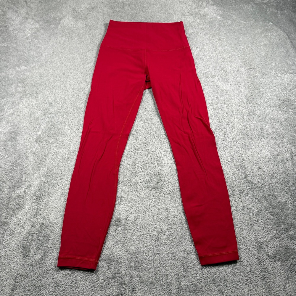 Lululemon Align Pant II Women Size 4 Red High Rise 25" Yoga Gym
